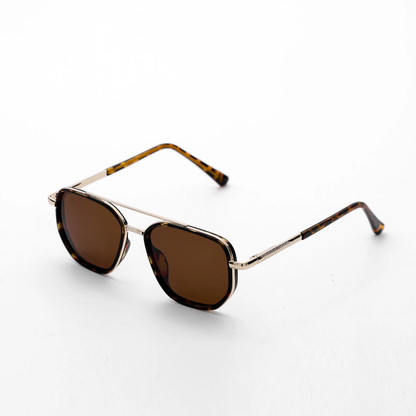 Havana Double-Beam Sunglasses