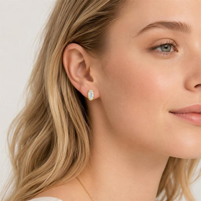 Marquise 2ct Moissanite Stud Earrings
