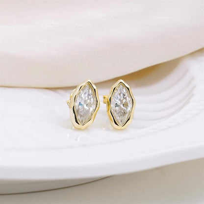 Marquise 2ct Moissanite Stud Earrings