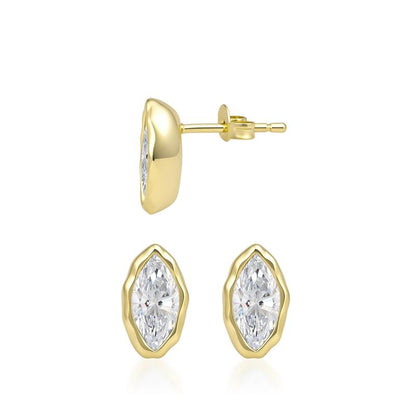 Marquise 2ct Moissanite Stud Earrings
