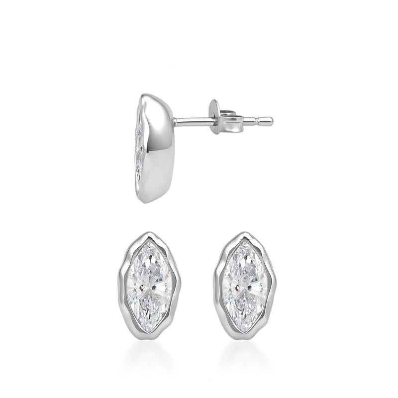 Marquise 2ct Moissanite Stud Earrings
