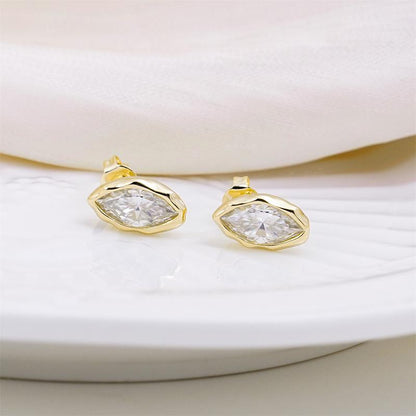 Marquise 2ct Moissanite Stud Earrings